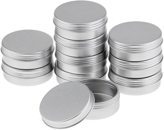 Amazon Co Jp アルミ缶 クリームケース 詰め替え容器 化粧品ボトル 小分け用 詰替え 収納ケース 丸型 全5選択 10個25ml ビューティー