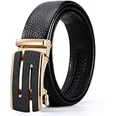 Zentavi Automatic Ratchet Belt for Men - Genuine Leather Dress & Casual Use, Adjustable Buckle.