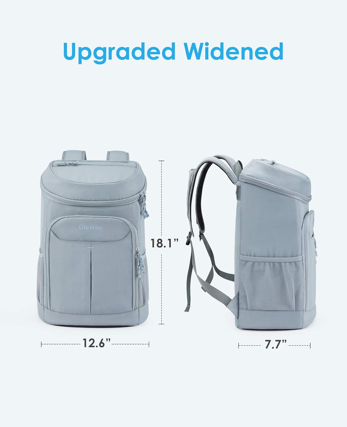 OlarHike Cooler Backpack, Soft Waterproof 30 Cans Backpack Cooler Bag for Picnics Hiking Camping (Grey) : Garden & Outdoor