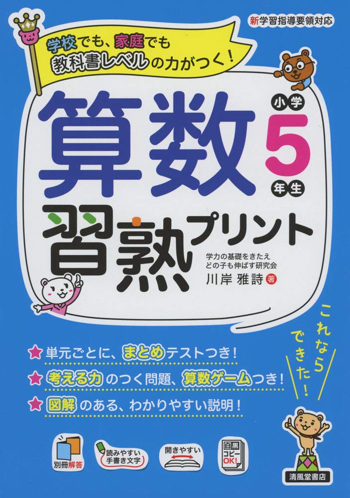算数習熟プリント 小学5年生 教科書レベルの力がつく 川岸 雅詩 本 通販 Amazon