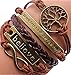Nurbo Fashion Retro PU Leather Alloy Bracelet Wristlet Bangle Wrist Band Hand Chain
