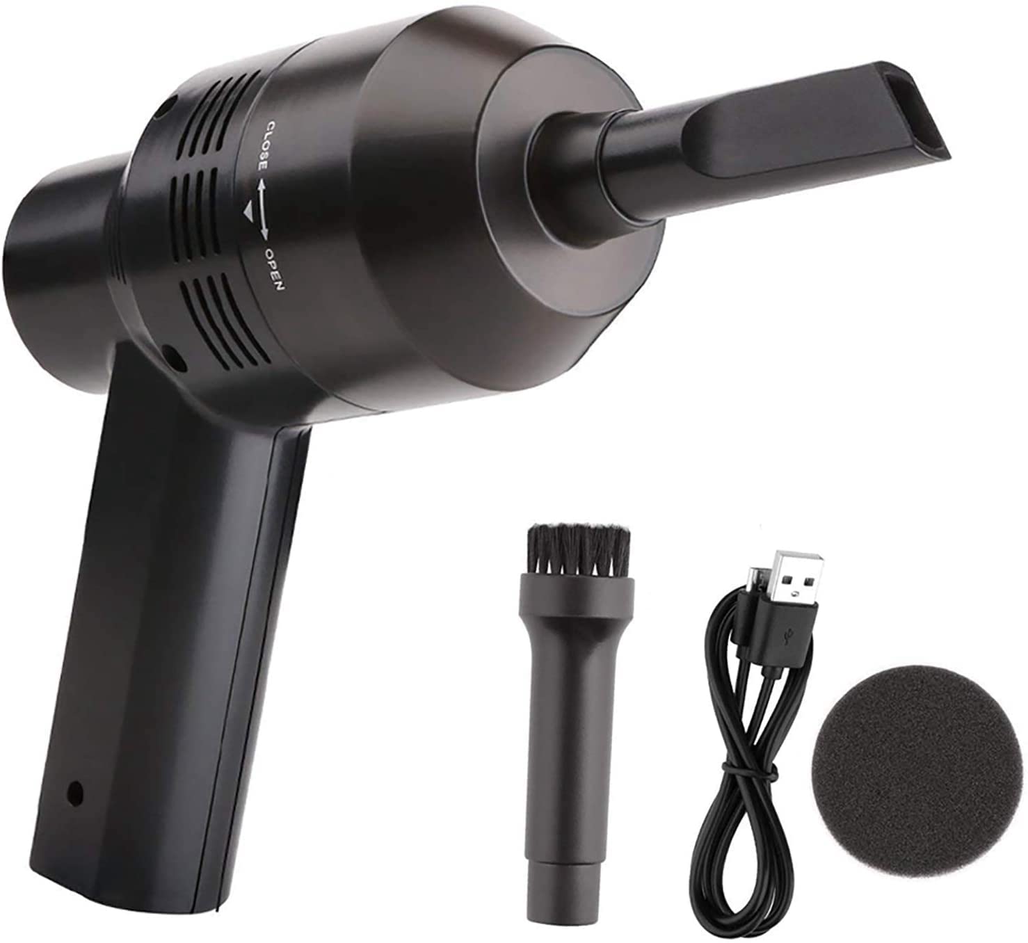 Bewinner USB Mini Vacuum Cleaner for Computer Keyboard, Portable Powerful Keyboard Vacuum with 2 Vacuum Nozzles & 1 Washable Filters for Car, Pet House, Dust, Hairs Cleaning