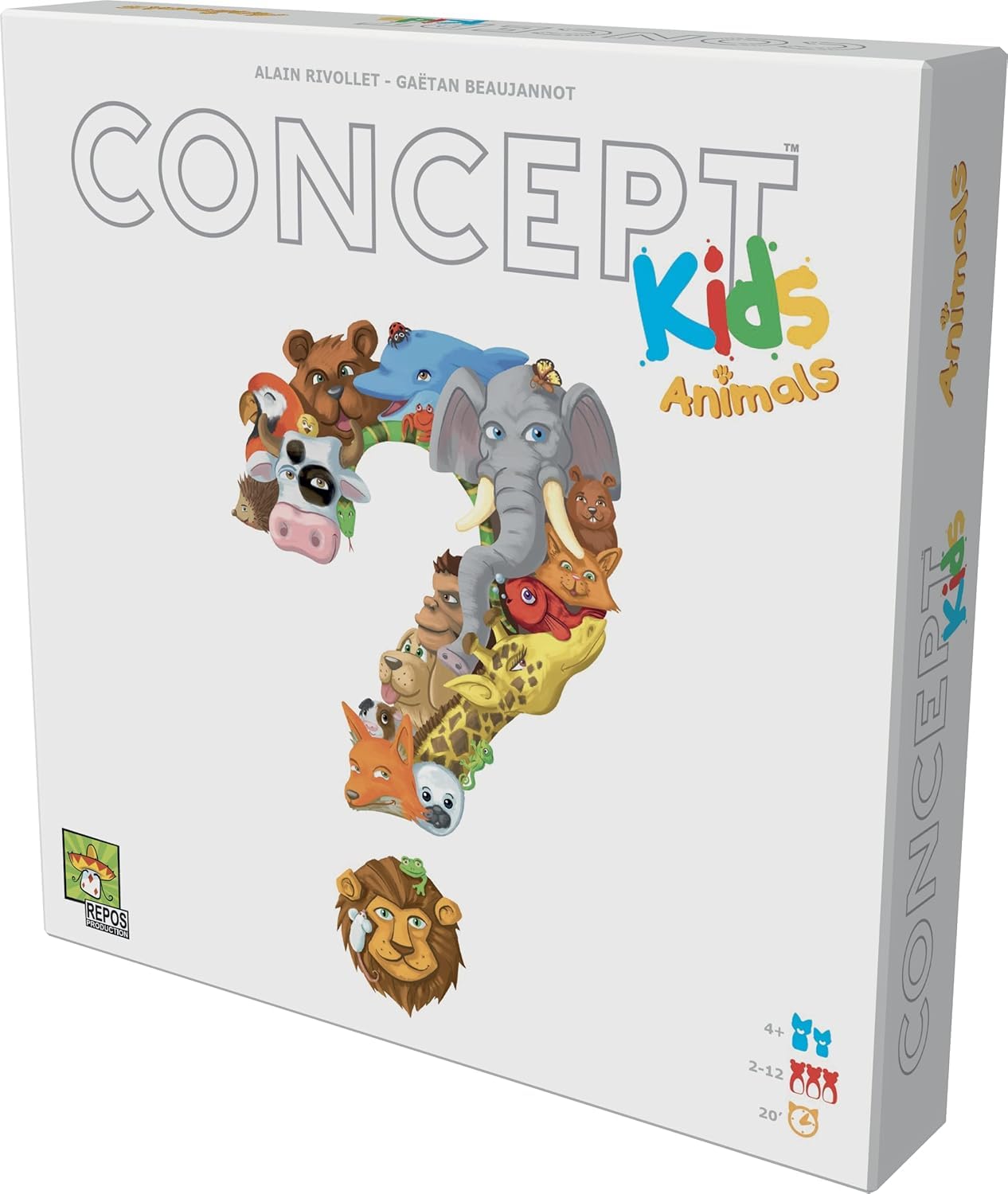 Repos Production | Concept Kids: Animals | Board Game | Ages 4+ | 2 to 12+ Players | 20 Minutes Playing Time