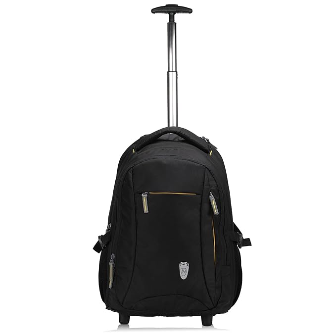 Novex Pacific Nylon Black 15.6 Laptop Trolley Backpack