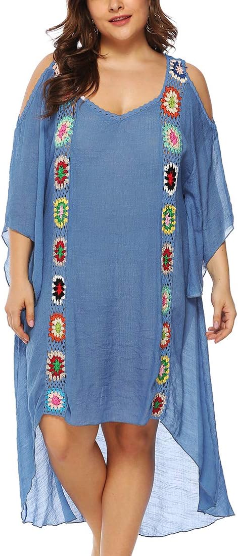 Swimwear Cover Up Women Loose Beach Bikini Swimsuit Coverups Plus Size Blouse