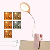 Akynite 3W Rechargeable Clip-On Bed Light Pink 28 LEDs Type C Charge
