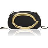 PU Leather Women's Evening Handbags Chocolates Clutch Purse Easy Match with Chain Crossbody Metal Decoration Shoulder Bag