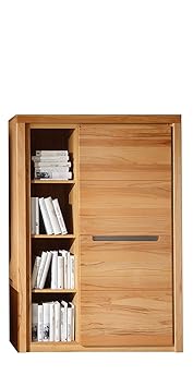 trendteam smart living Wohnzimmer Highboard Schrank Zino, 98 x 139 x 37 cm in Korpus Kernbuche (Nb.), Front Kernbuche Massiv 