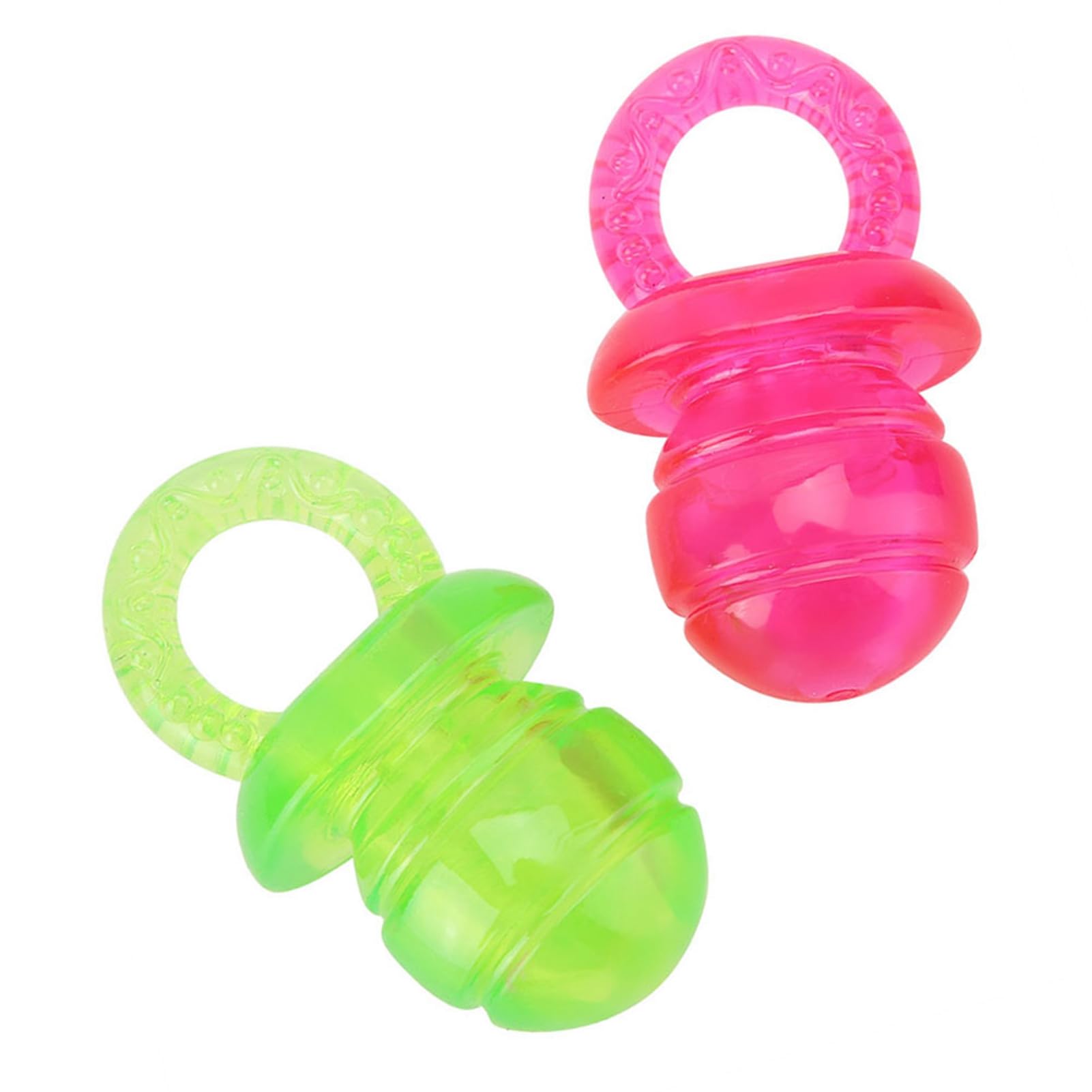 Sheens Dog Pacifiers, Natural Rubber Chew Toys for Pet Puppy Dogs (2Pcs, Red+Green), Nipple Design, Multi Purpose, Lightweight, 0.02kg, Modern Style