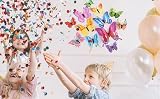 Siganorpy 24Pcs 3D Butterfly Wall Sticker Decor Multicolour Magnets Gum Reusable view 3