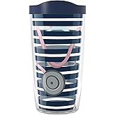 Tervis Doctor Nurse Stethoscope Stripes Made in USA Double Walled Insulated Tumbler Travel Cup Keeps Drinks Cold & Hot, 16oz, Classic