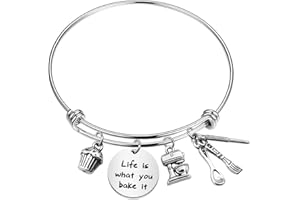 ENSIANTH Baker Gift Bake Lover Gift Life is What You Bake It Baking Gift Pastry Chef Gift Culinary Student Gifts Culinary School Graduation Gift