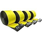 Falcon Cargo 4 in x 30 ft Winch Straps, 5,400 lb Working Load Limit, Flat Hook, 4-Pack