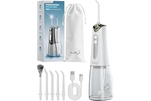Water Flosser for Teeth, 300ML Cordless Flosser for Teeth Braces, 5 Modes DIY Mode Rechargeable Dental floss, IPX7 Waterproof