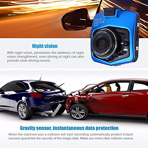 Dash Cam, SQDeal 2.4" Full HD 1080P Dashboard 140 Degree Wide Angle Car Camera Recorder with G-Sensor, Loop Recording, Motion Detection,Night Vision, Parking Monitor (Black)