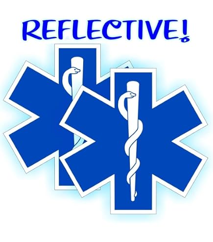 Star Of Life Sticker Die Cut Decal - EMT #2 (warlordOne S432)