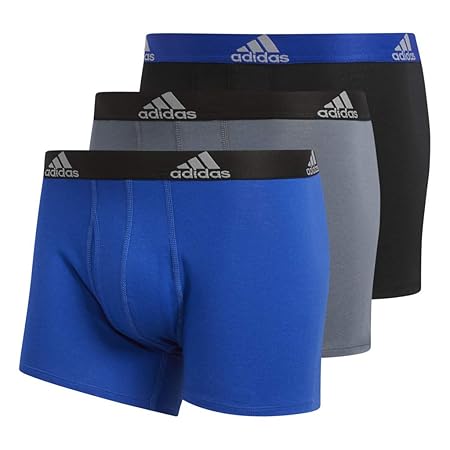 adidas Herren Men's Stretch Cotton Boxer Trunk (3-Pack) Unterwäsche