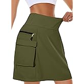 Kimmery Women's Quick Dry Cargo Skirt with 5 Pockets High Waisted Golf Skirts for Casual Hiking