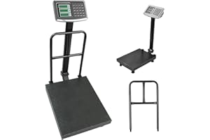 Noliven 660 LBS Digital Platform Scale, Weight Computing Digital Scale with Removable Guardrail, Accurate High-Definition LED