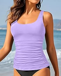 Aqua Eve Tankini Tops for Women Swimwear Top Only