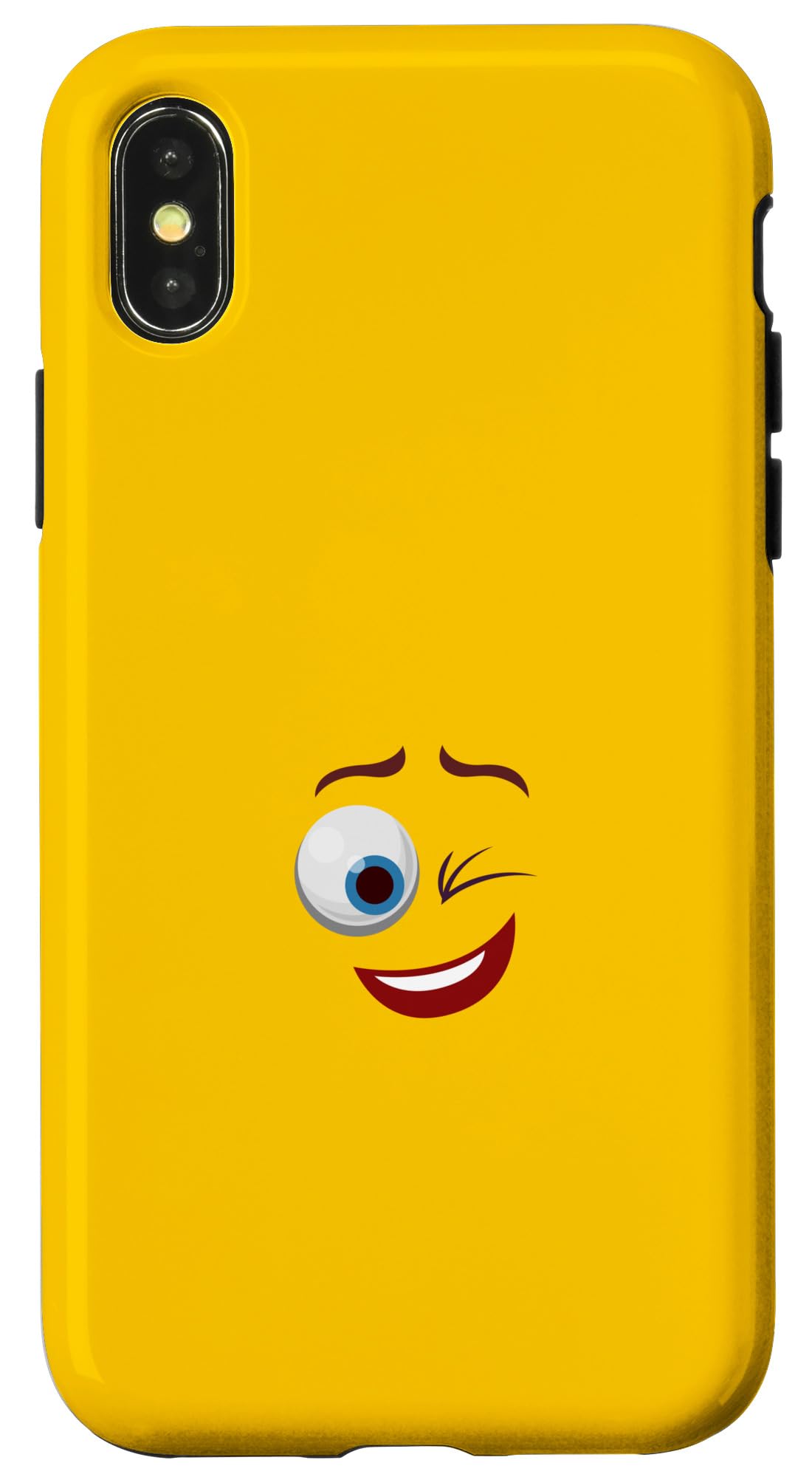 Cute Cartoon Character Kawaii Faces - Smile and Wink Case for iPhone X/XS