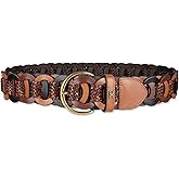 Sam Edelman Women's Linked Woven Leather Belt for Jeans, Dresses and Skirts
