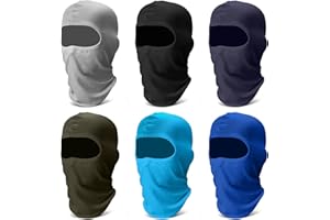 FINVIZO 6 Pack Balaclava Ski Face Mask: Cooling Neck Gaiter Full Head Mask Face Cover