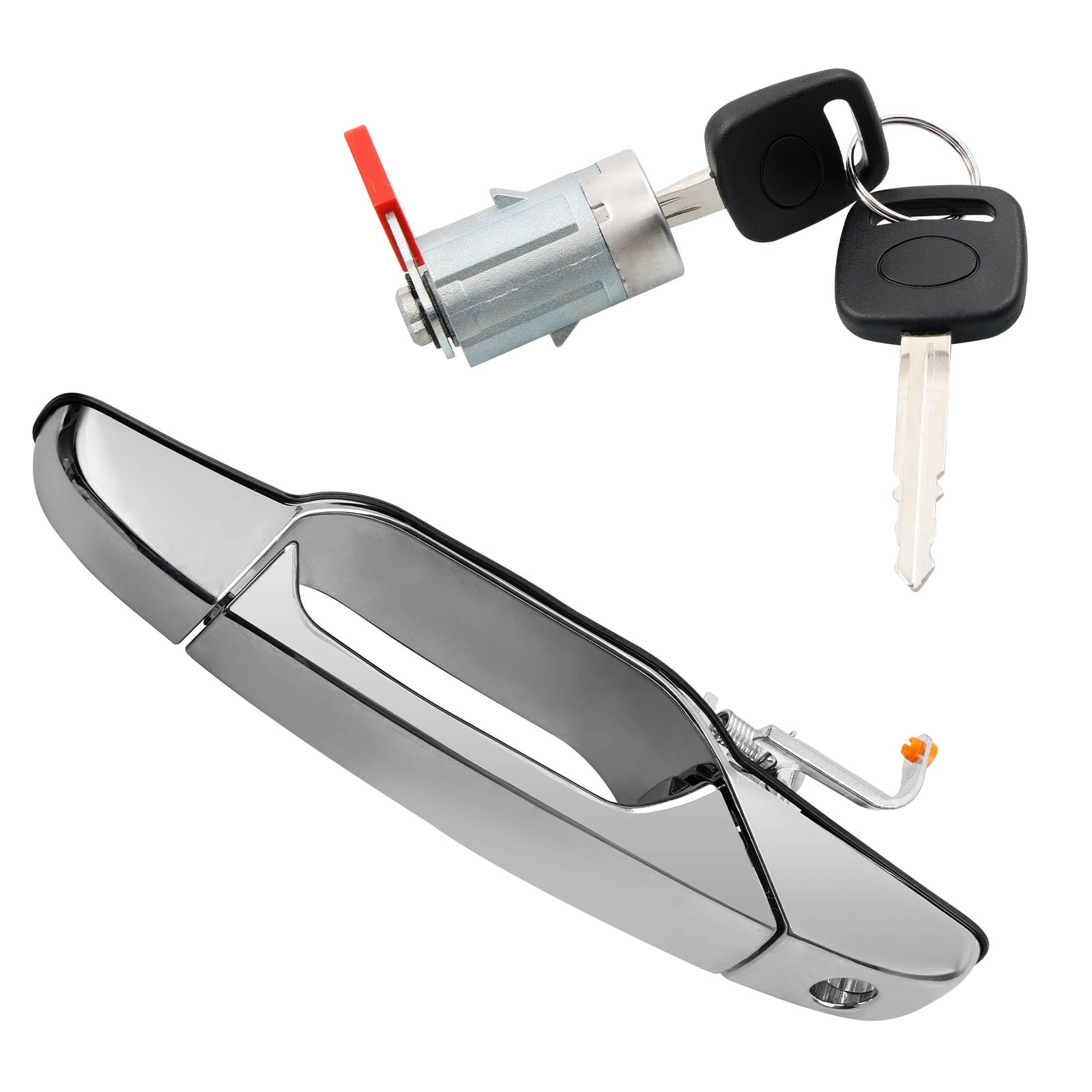 Photo 1 of Exterior Chrome Door Handle Front Left Driver Side with Lock Cylinder and 2 Keys, Compatible with 2007- 2013 Chevy Avalanche Silverado Tahoe GMC Sierra Yukon Cadillac Escalade, Replaces# 20828258