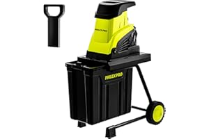 PHLEX PRO PHELEX PRO Wood Chipper 15-Amp Cut Diameter of 1.7inch with 10 Gallon Collection Bin 1800W Electric Wood Chipper Shredder for Easy Cleanup Ideal for Branches, Leaves,Yard Waste Green