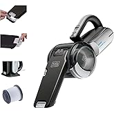 BLACK+DECKER dustbuster PIVOT VAC Handheld Vacuum Cordless, Hand Vacuum for Dorm, Car and Home, Portable with Crevice Tool an