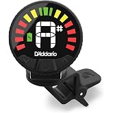 D'Addario Nexxus 360 Rechargeable Cello &amp; Bass Tuner - Clip On Tuner for Cello &amp; Bass - Auto Powers Off - Adjustable Full Color LED Screen