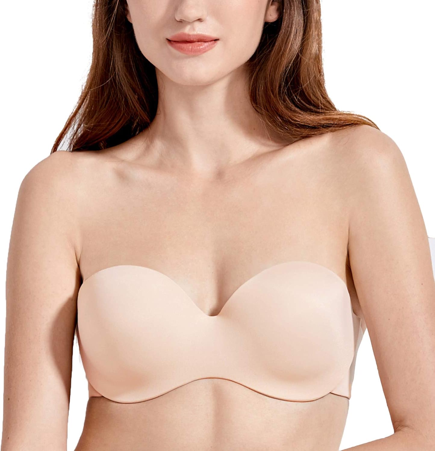 DELIMIRA Femme Soutien sans Bretelles à Armatures Rembourré