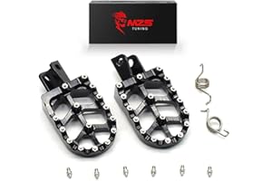 MZS Dirt Bike Foot Pegs, Motorcycle Wide Footpegs Front Pedal Footrest Driver Rest Black CNC Compatible With KLR650 KLR 650 1987-2024