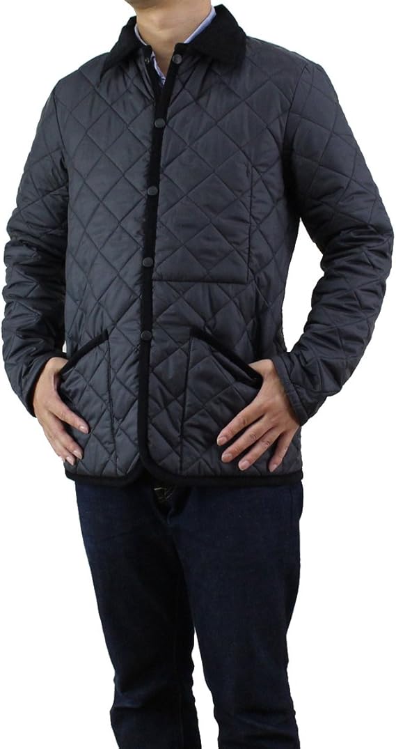 Amazon Co Jp ラベンハム Lavenham レイドン Raydon メンズ キルティング ジャケット Raydon M 0060 256 Lamp Black ブラック サイズ S 38 並行輸入品 服 ファッション小物