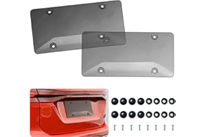 OUZORP Car Tinted License Plates Cover, Fits All Standard 6x12 Inches License Plates, Protect Your Front & Back License Plates …