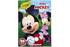 Crayola Mickey Mouse Coloring Book, Mickey & Minnie Stickers Included, Gift for Boys & Girls, 96 Pages