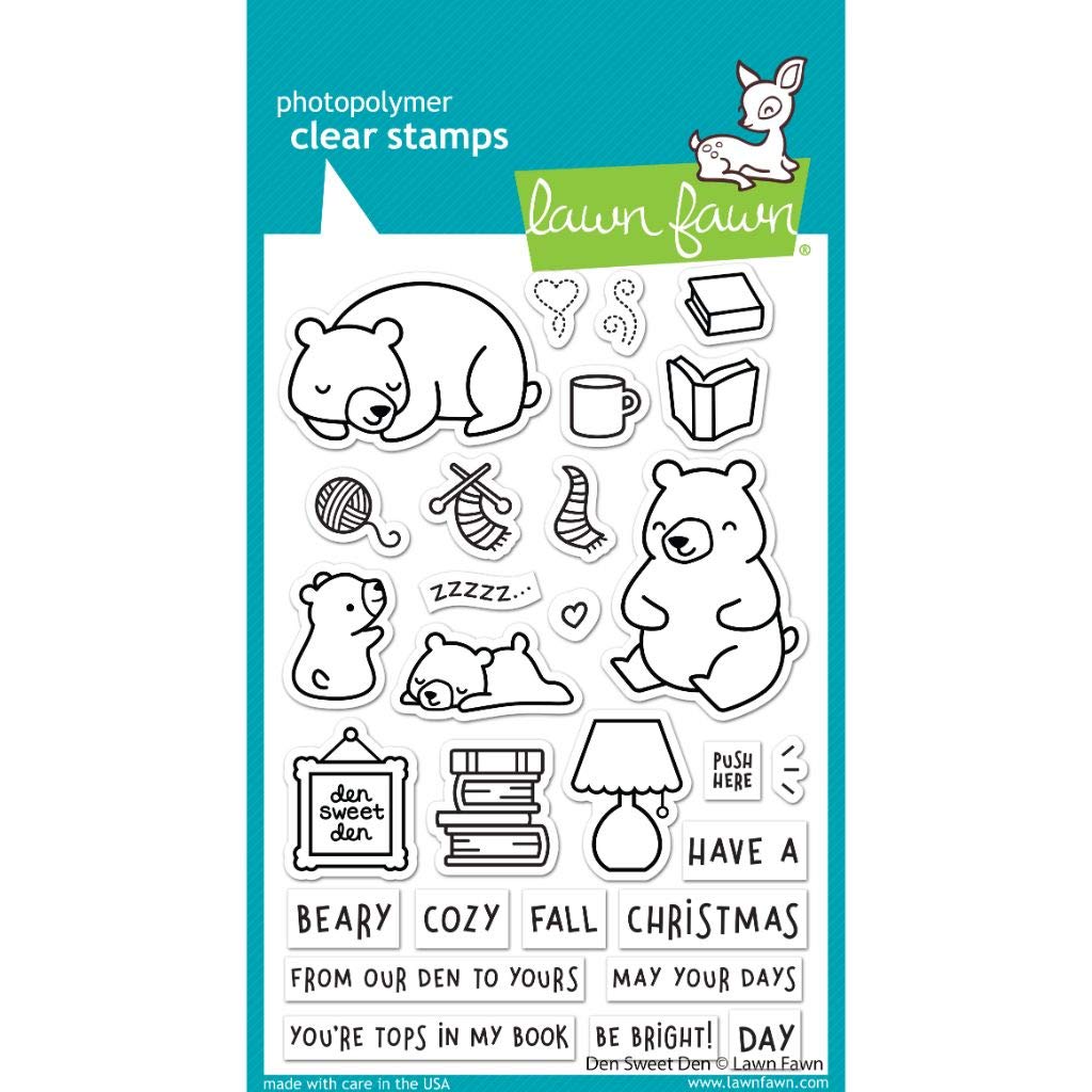 Lawn Fawn Clear Stamps 4"X6"-Den Sweet Den
