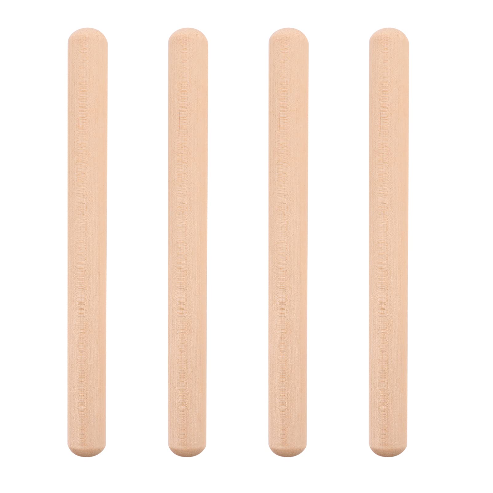 MILISTEN 2 Pairs Music Percussion Sticks Wooden Rhythm Hardwood Claves Percussion Instrument Rhythm Sticks Accessories for Kids Beginner (Wood color)