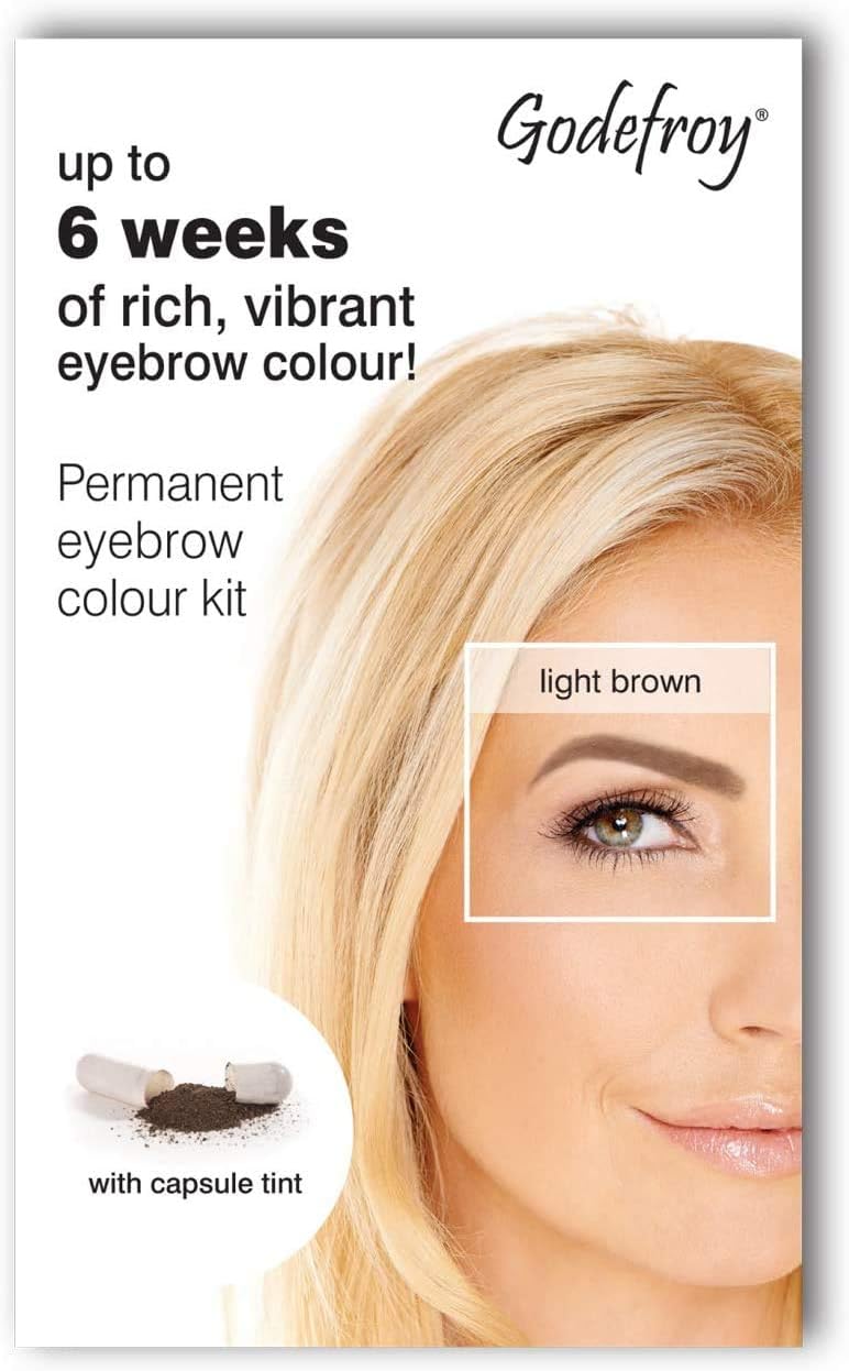 Godefroy Light Brown Instant Eyebrow Tint 2 Min 4 Capsules Cruelty Free
