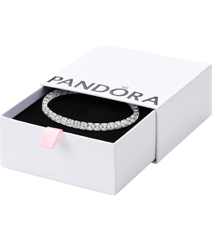 Amazon.com: PANDORA Sparkling Tennis Bracelet - Sterling Silver