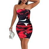 Tube Dress Tube Dresses for Women 2025 Party Mini Club Going Out Vacation Strapless Short Clubbing Bodycon Backless