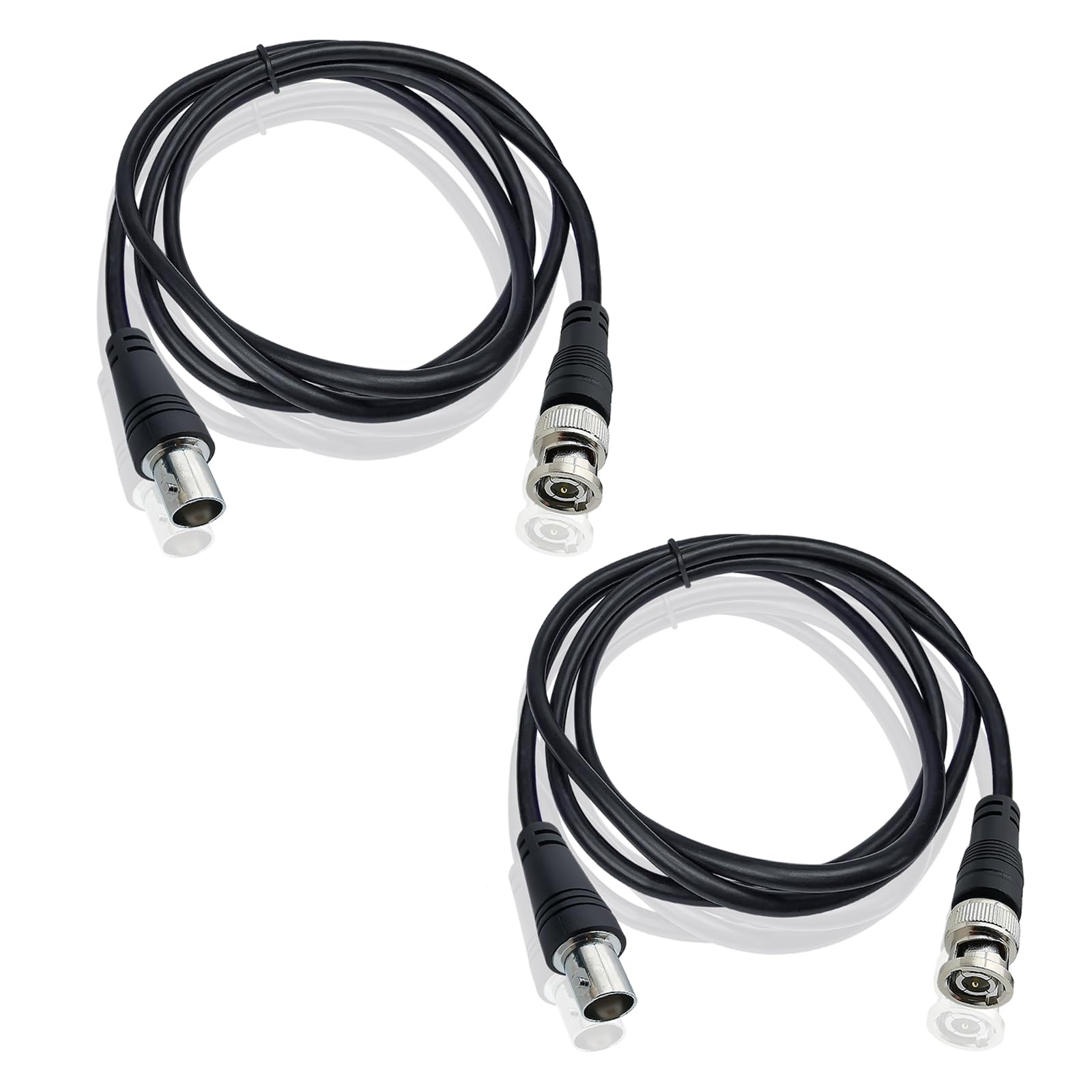 iYueMps BNC Extension Cable, 2Pcs 1m BNC Male to Female Cable RF Professional Coaxial Wire Cord for CCTV Camera Video — image 1