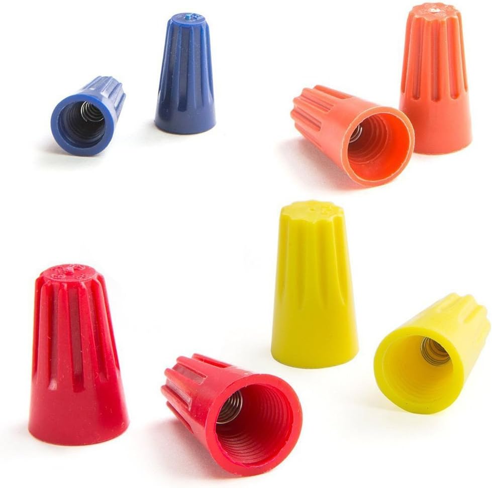DollaTek Electrical Wire Connection Screw Twist Connector Cap 70Pcs Pack Home and Work Tools, Blue, Orange, Yellow, Red - Image 3
