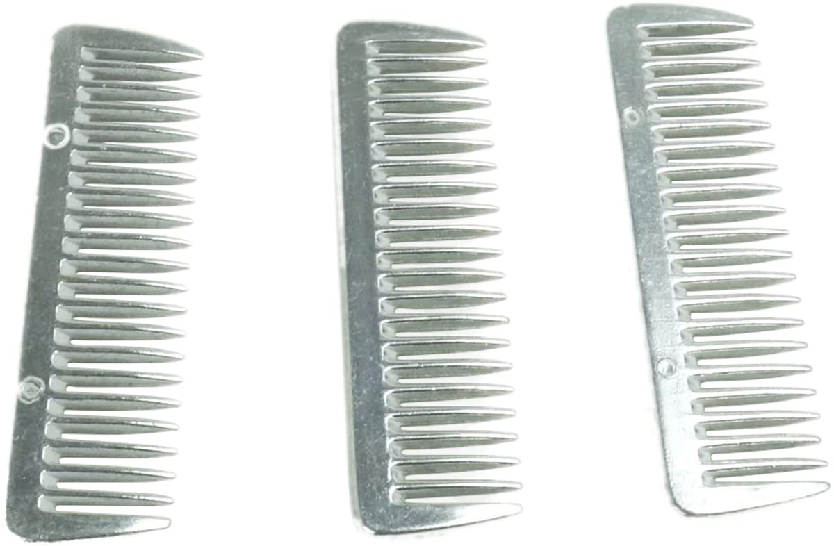 SXYH 3PCS Stainless Metal Pulling Combs Horse Mane Tail Mini Pocket Combs 4013 FBA
