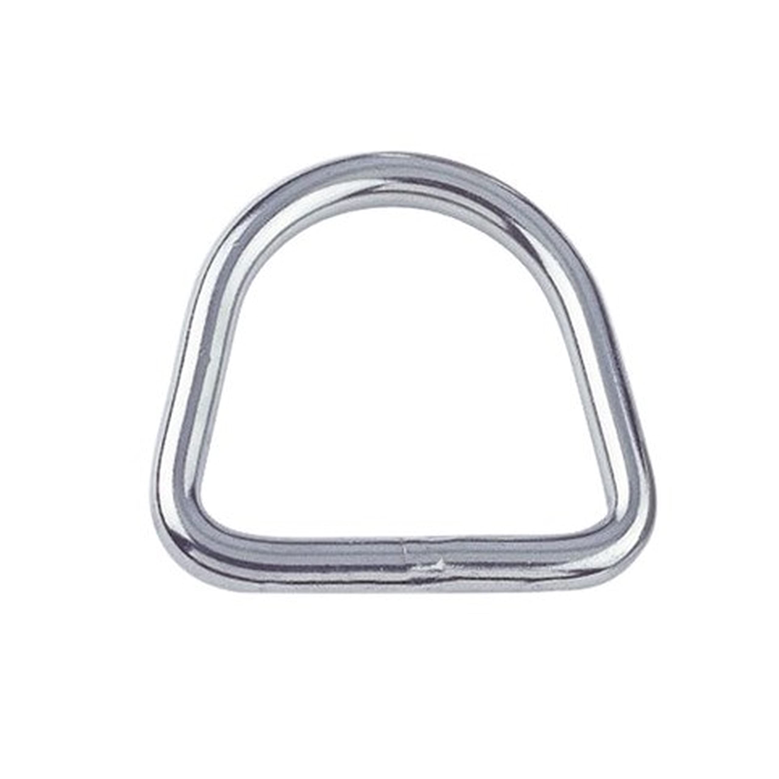 D-rings made of stainless steel, 5 x 30 mm, 5 pieces, welded and polished, D-rings made of A4 V4A- AISI 316 - NIRO, Nirosta (ideal as a link between chains and dog leads)