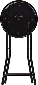 Harbour Housewares Black Padded Folding Stool with Steel Frame view 5