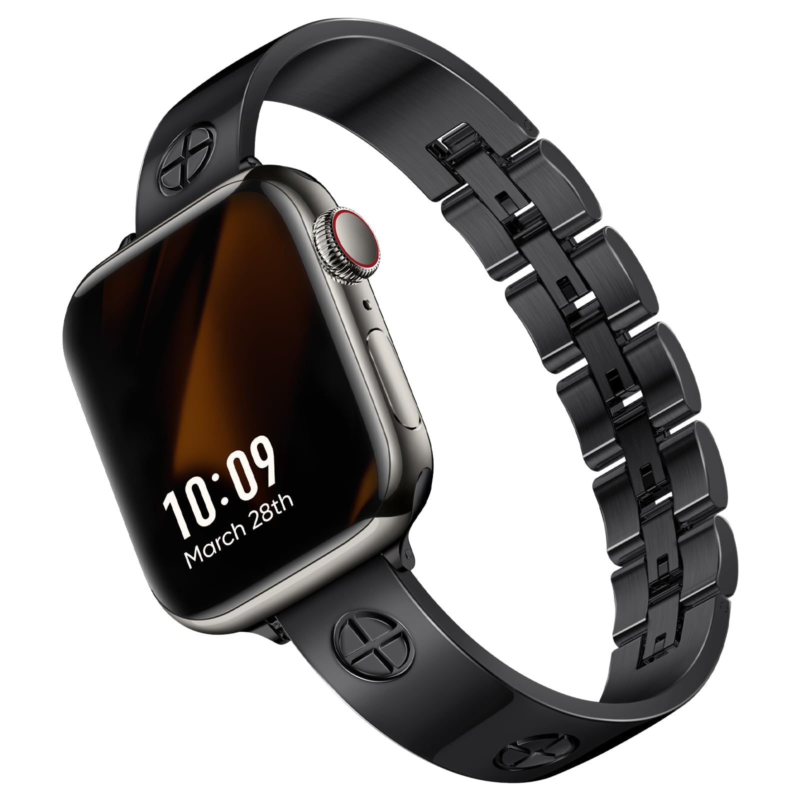 Missair Compatible with Apple Watch Straps 40mm 38mm 41mm 44mm 42mm 45mm 46mm 49mm, Stainless Steel Metal Straps Women Dressy Bracelet Band for iWatch SE Series 11 10 9 8 7 6 5 4 3 2 1 Ultra