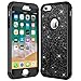 Hython Compatible with iPhone 6/6s Case, Heavy Duty Full-Body Defender Protective Case Bling Glitter Sparkle Hard Shell Hybrid Shockproof Rubber Bumper Cover for iPhone 6 and 6s 4.7-Inch, Black