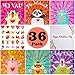 36 Valentine Card Packs, Valentine's Day Cards with 72 Temporary Tattoos and 36 Heart Envelopes for Kids/Roommate/Classmates Exchange Gifts Party Favor Supplies
