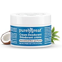 Purelygreat Unscented Natural Cream Deodorant for Men & Women